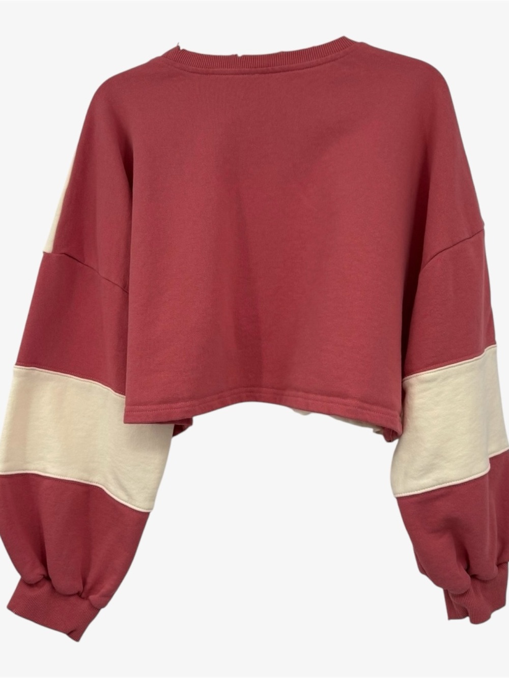 By Together Cropped Oversized Colorblock Sweatshirt Women's Size L - Picture 3 of 6